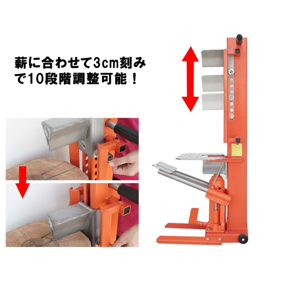 薪割り機　薪割り　手動式 油圧 ダブルカッター仕様　日本語説明書付き 薪割 薪割機　キャンプ　TOOLS ISLAND ツールズアイランド 　6t  6ton