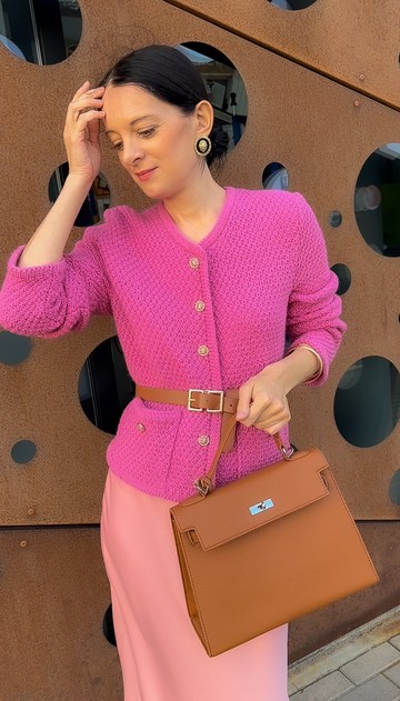 羊毛外套 手工針織開襟衫 女款 白色手工針織毛衣