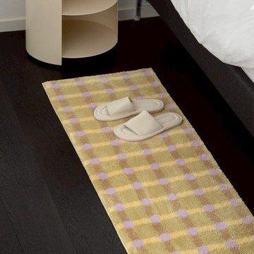 韓國 WARMGREY TAIL 長型地墊 薰衣草幾何 140 x 45