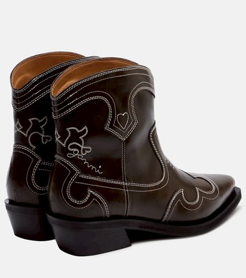 Ganni Embroidered cowboy boots