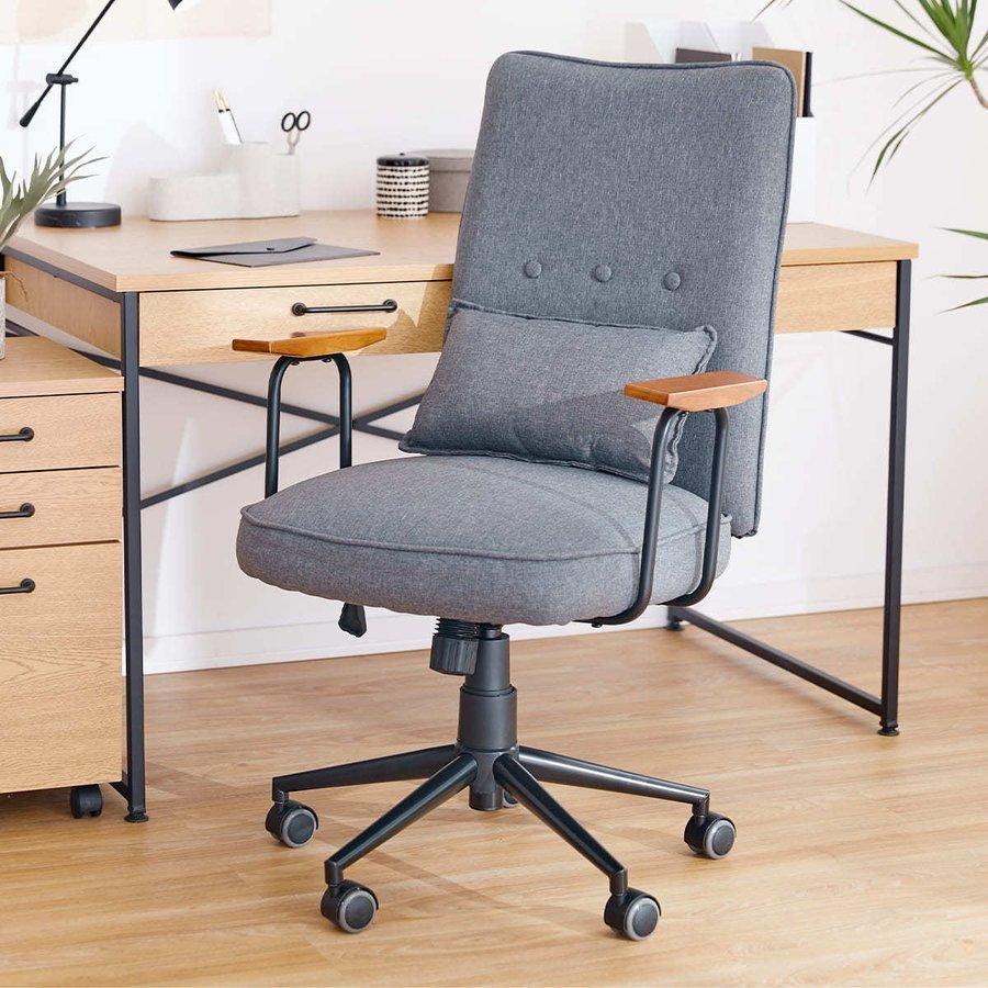 おしゃれ 北欧テイスト キャスター付き チェア いす ナチュラル×ブルー