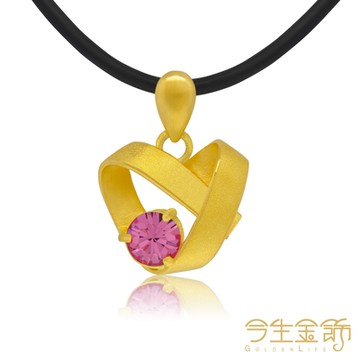 今生金飾 粉潤蘋果墜 黃金墜飾