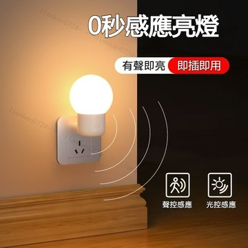 🔥台灣出貨🔥小夜燈 光控感應 安全省電 光控感應燈天黑卽亮插電小夜燈 臥室床頭燈 全自動節能樓道光感夜間 書燈睡眠燈