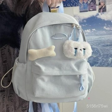 💛春夏新品💛 純色百搭小書包女 韓版少女學生迷你雙肩包 高顔值簡約休閒春遊研學書包 雙肩包 書包 後背包