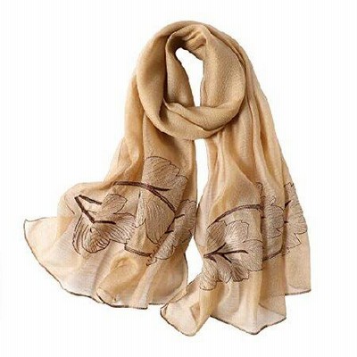 WINCESS.YU Silk Scarf for Women Lightweight Shawls and Wraps for Weddings Fashion Pashmina Shawl Embroidered Scarves【並行輸入品】