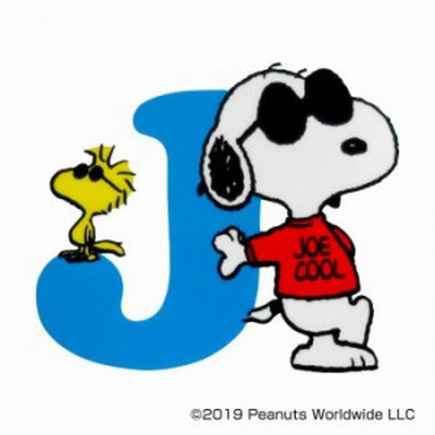 Snoopy スヌーピー イニシャルステッカー アルファベットj Sn2 キャンセル返品不可 配送員設置