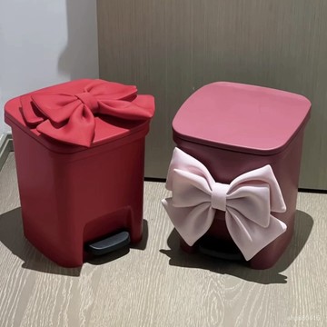 【全店免運 五折特價】婚房蝴蝶結垃圾桶客廳沙髮女孩子公主房間旁邊落地室內室外高顔值