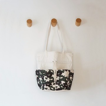 GOC Studio 水仙花圖案抽繩帆布工具手提袋