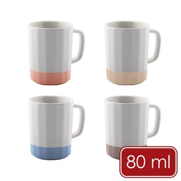 《PEDRINI》Qualita陶製濃縮咖啡杯4入-80ml-- 義式咖啡杯