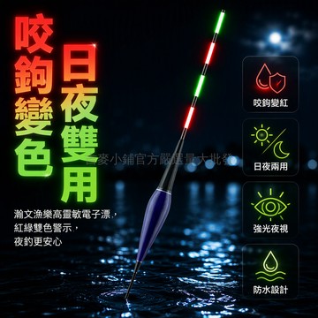 台灣出貨✨ 電子夜光漂 咬鉤變色魚漂 高靈敏釣魚浮標 日夜兩用 吃鉛量可選 4-9目視讀 野釣專用品
