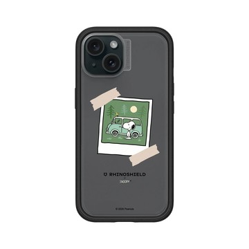 iPhone 15 Mod NX 黑 - 史努比 Snoopy - 拍立得-夏日野營趣