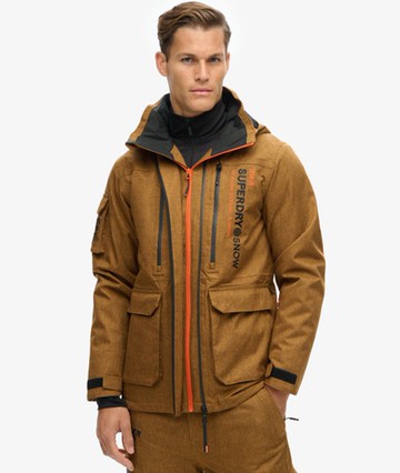 Superdry Men's Ski Peak Rescue Jacket Brown Size: XL