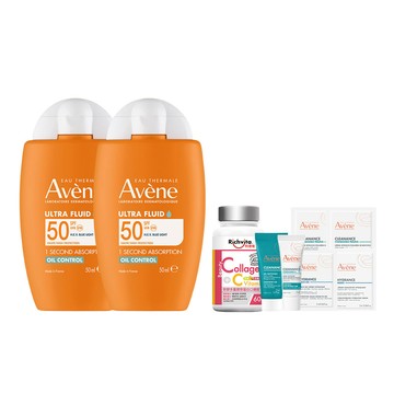AVENE雅漾 雅漾去油光霧感防曬乳SPF50 50ml 2入
