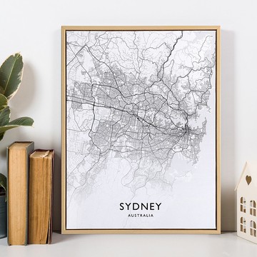 城市地圖 • 雪梨 - 地圖掛畫/城市掛畫/雪梨/臥室裝飾/辦公室