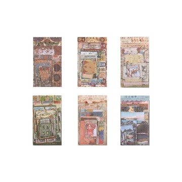 【CHL】扶柚 手帳舊時光系列 復古 文藝 手帳拼貼 打底 裝飾 diy 素材 貼畫 素材紙 插畫風格 歐洲古典