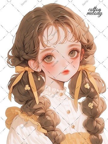 original sticker no.1070 人物貼紙 原創貼紙 人像貼紙 女孩貼紙 原創人物貼紙
