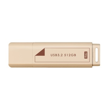 TCELL USB3.2 Gen1 512GB 文具風隨身碟 奶茶色