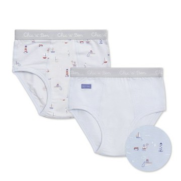 快樂水手天絲男童三角褲-2入  (鋅纖維+銀離子抗菌內襠)