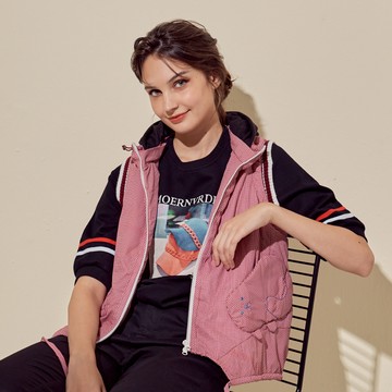 CLL巧玲瓏 小海豚鋪棉連帽背心 3864001