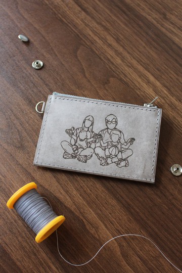 聖誕禮物【客製】Zip coin bag / 風琴卡位散銀包 / 皮革