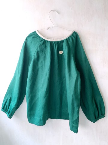 長袖棉麻短衫--早餐儀式