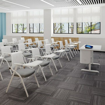 ??快速出貨 可開發票 培訓椅帶寫字板一體式折疊桌椅折疊辦公椅電腦椅高檔會議椅帶桌板