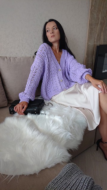 蕾絲針織開衫 寬鬆針織外套 手工針織開衫 純棉 夏季襯衫