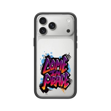 iPhone 17 Pro Max Mod NX -邊框背蓋組合 (相機按鈕) 黑 - Graffiti / 街頭塗鴉 - 我為和平而來