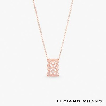LUCIANO MILANO 銀結之約 純銀項鍊(玫瑰金色)