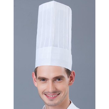 廚師帽一次性男女飯店廚房西餐煙高帽平頂工作帽子植物纖維紙帽子
