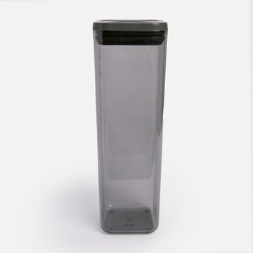 旋鈕式防潮PET密封罐2.4L 方形透黑