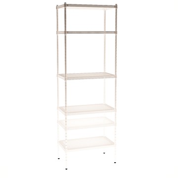 [客尊屋]粗管/沖孔/45x75x225hcm 白騎士沖孔 六層架白騎士