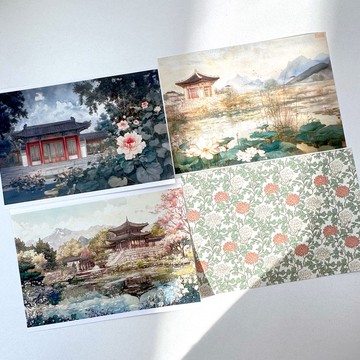 東方背景紙 100g MIX (anns note) 復古拼貼