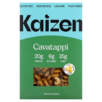 Kaizen, Cavatappi，無谷蛋白，高蛋白，低碳水化合物，植物基，8 盎司（226 克）