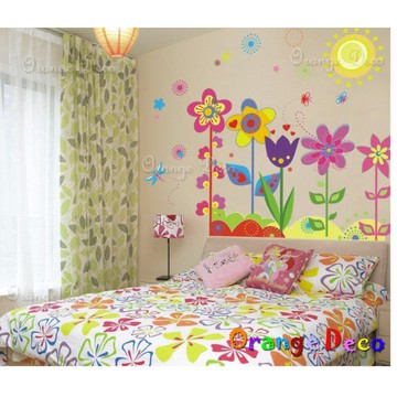 【橘果設計】太陽花 壁貼 牆貼 壁紙 DIY組合裝飾佈置