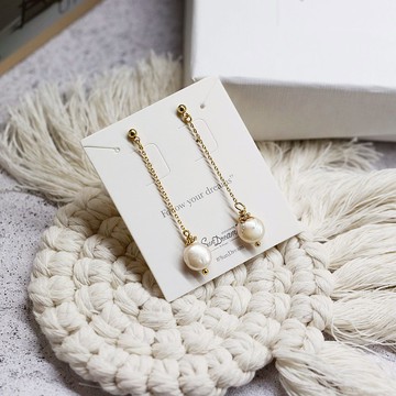 巴洛克珍珠長鍊耳環