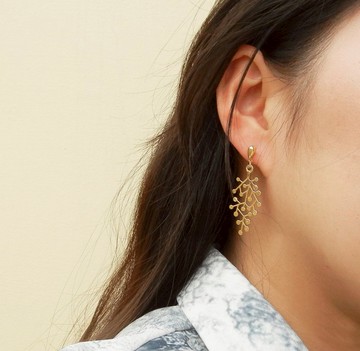 *coucoubird*圓點點樹枝耳環