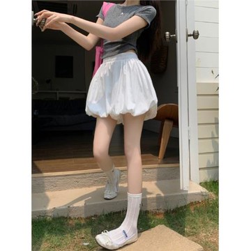 時尚設計感女裝夏季顯瘦短裙花苞