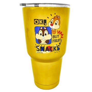 迪士尼Disney 雙層不鏽鋼真空冰霸保冰保溫杯 巨無霸鋼杯 酷冰杯 隨行杯  奇奇蒂蒂  900ml  1個