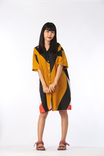 Dress Shirt Cotton Rayon Hand Paint Free Size