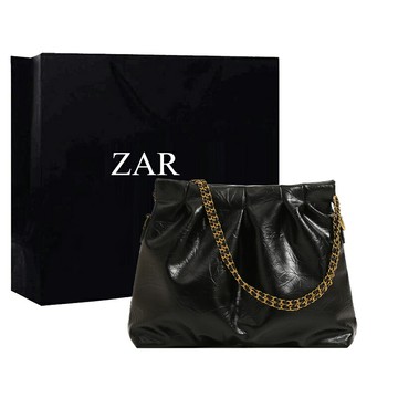 春夏女包包時尚潮流高級感褶皺鍊條大容量托特流浪包流行女包【木屋雜貨】