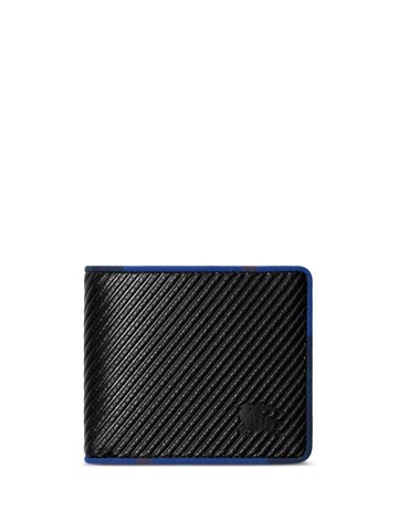 Burberry - Heritage EKD bifold coin wallet - men - Cotton/Polyurethane/Lambskin/Calf Leather/Polyester - One Size - Black