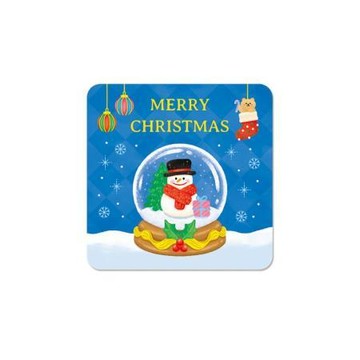 珠友Chuyu耶誕迷你卡片/雪人球/XS-70023-02/70x70x1mm