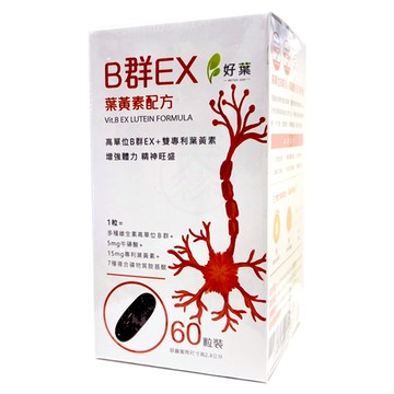 [好葉] 維生素B群EX強效軟膠囊 葉黃素配方 60粒/盒 高單位B群 微量礦物質