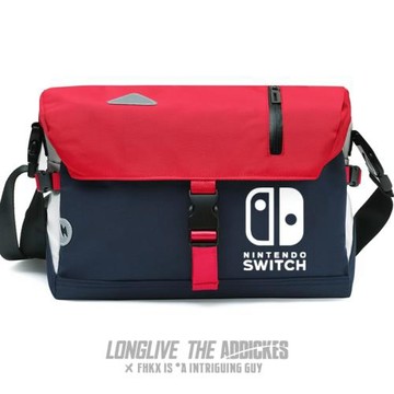 任天堂switch周邊學生單肩包背包斜挎包斜跨郵差包機車包男生日系