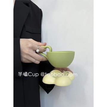 半橘Cup ins風咖啡杯高級感酸奶甜品碗可愛女生伴手禮生日禮物