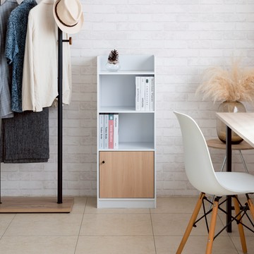 【TZUMii】質感三格一門櫃 收納櫃 附門收納櫃 單門收納櫃 雙色可選 棉花白