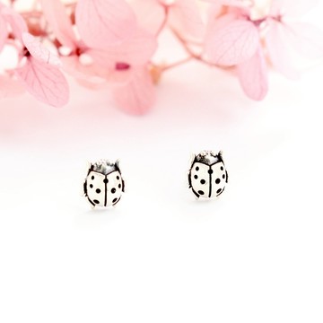 【Angel & Me】瓢蟲 Lady bug s925 純銀耳環 生日送禮 七夕禮物