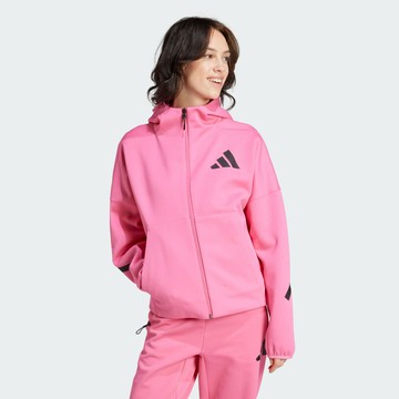 【ADIDAS】W Z.N.E. FZ 連帽外套 女 粉色-JD3989