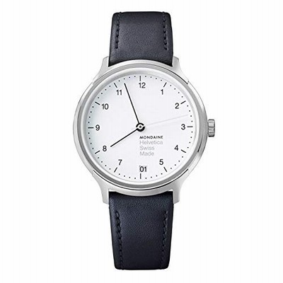 Mondaine Unisex MH1R1210LB Helvetica Analog Display Swiss Quartz Black Watch 並行輸入品